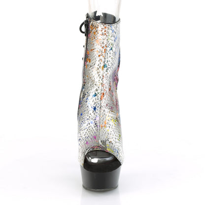 Pleaser Sandales pour femmes DELIGHT-1018SP print de serpent multicolore / blk