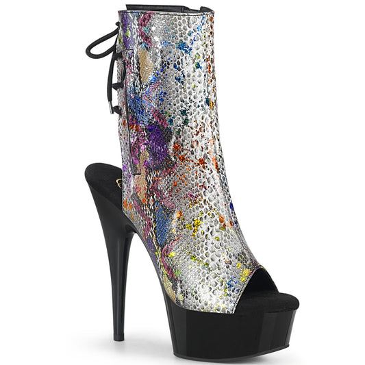 Pleaser Sandales pour femmes DELIGHT-1018SP print de serpent multicolore / blk