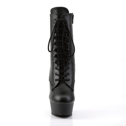 Pleaser Bottines pour femmes DELIGHT-1020 Blk Faux Cuir / Blk Matte