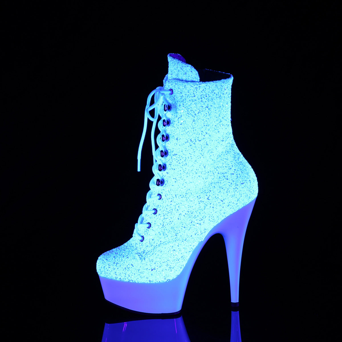 Pleaser   DELIGHT-1020lg néon wht multi-paillettes / néon wht