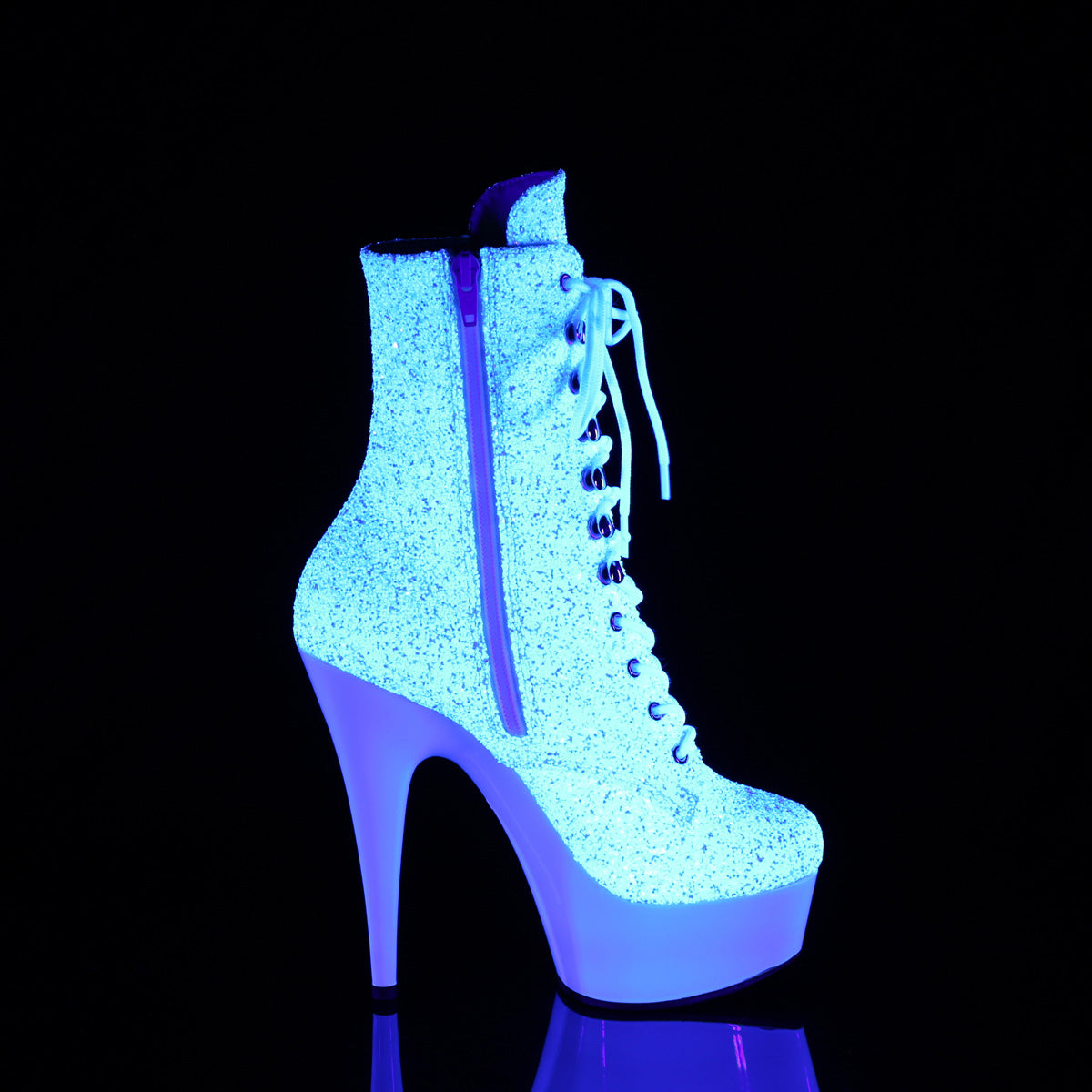 Pleaser   DELIGHT-1020lg néon wht multi-paillettes / néon wht