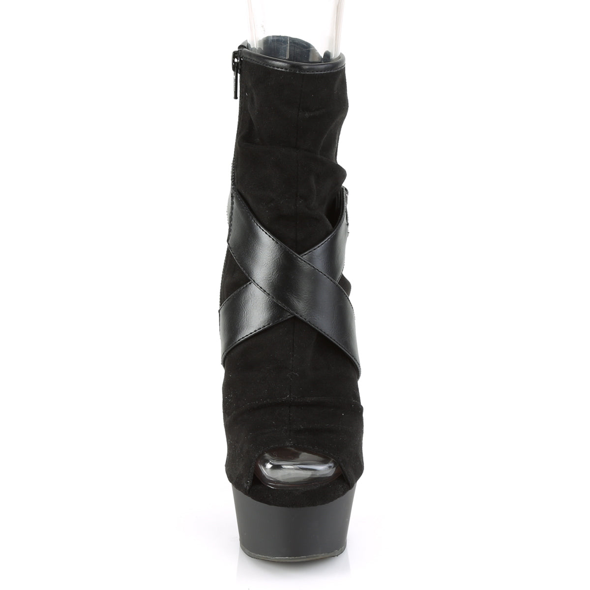 Pleaser Bottines pour femmes DELIGHT-1034 BLK FAUX SUDE-FAUX CUIR / BLK MATTE