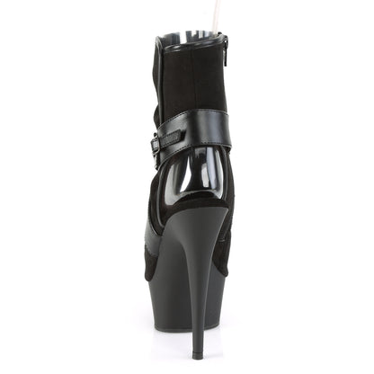 Pleaser Bottines pour femmes DELIGHT-1034 BLK FAUX SUDE-FAUX CUIR / BLK MATTE