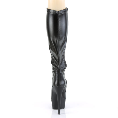 Pleaser Bottes pour femmes DELIGHT-2000 Blk str STR FAUX CUIR / BLK MATTE