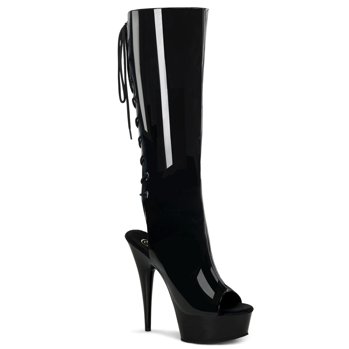 Pleaser Bottes pour femmes DELIGHT-2018 blk pat / blk