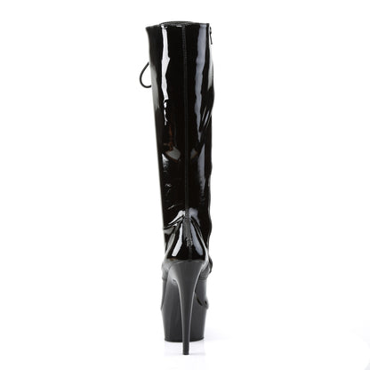 Pleaser Bottes pour femmes DELIGHT-2023 blk str pat / blk