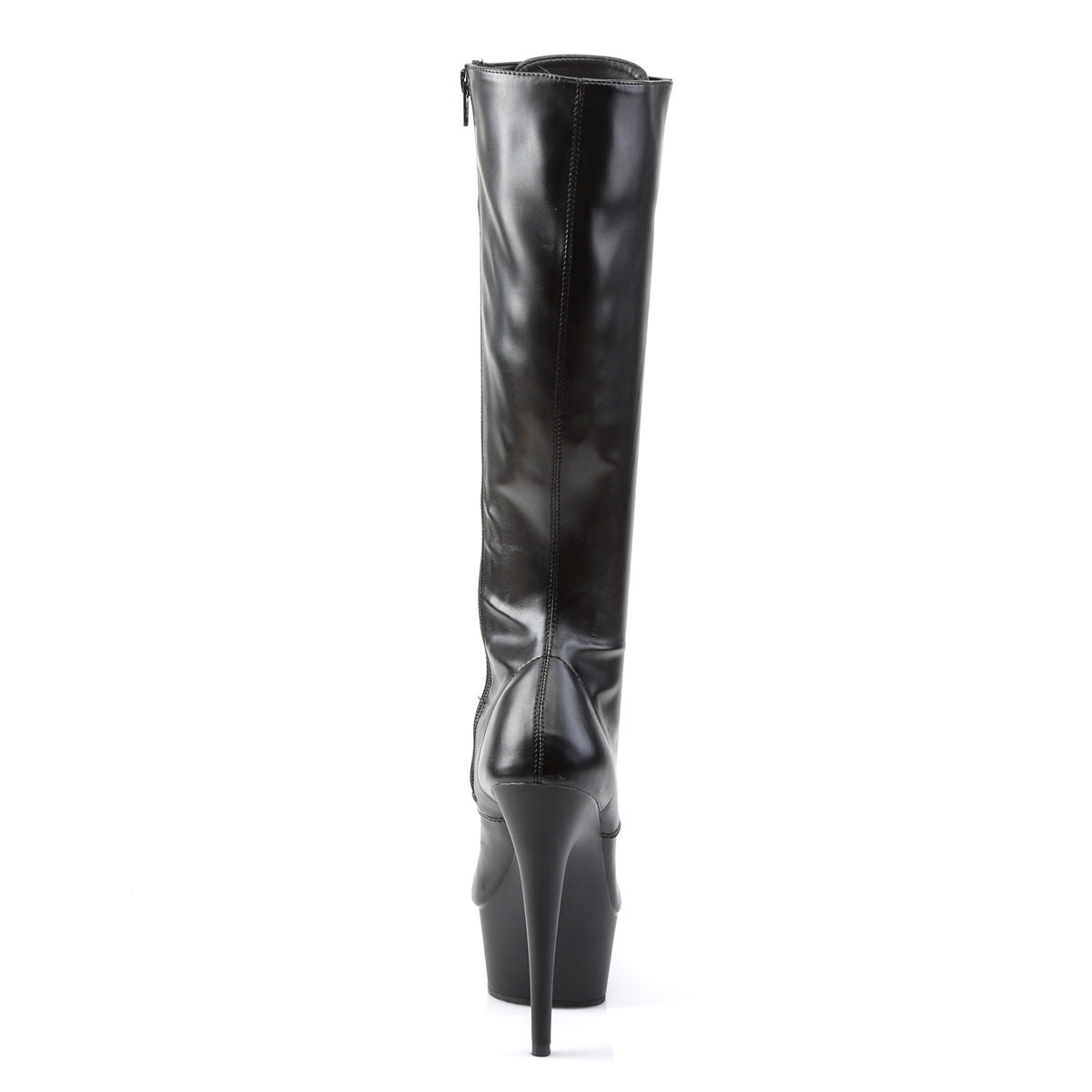 Pleaser Bottes pour femmes DELIGHT-2023 BLK STOR FAUX CUIR / BLK MATTE