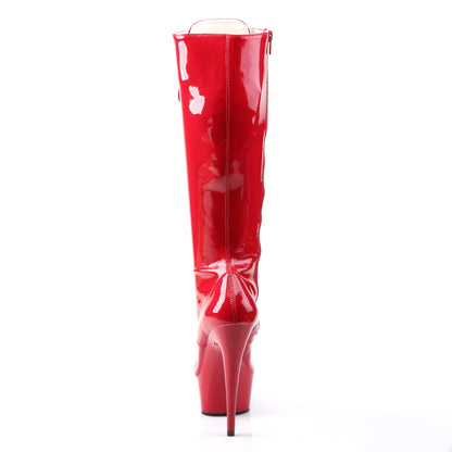 Pleaser Bottes pour femmes DELIGHT-2023 rouge str pat / rouge