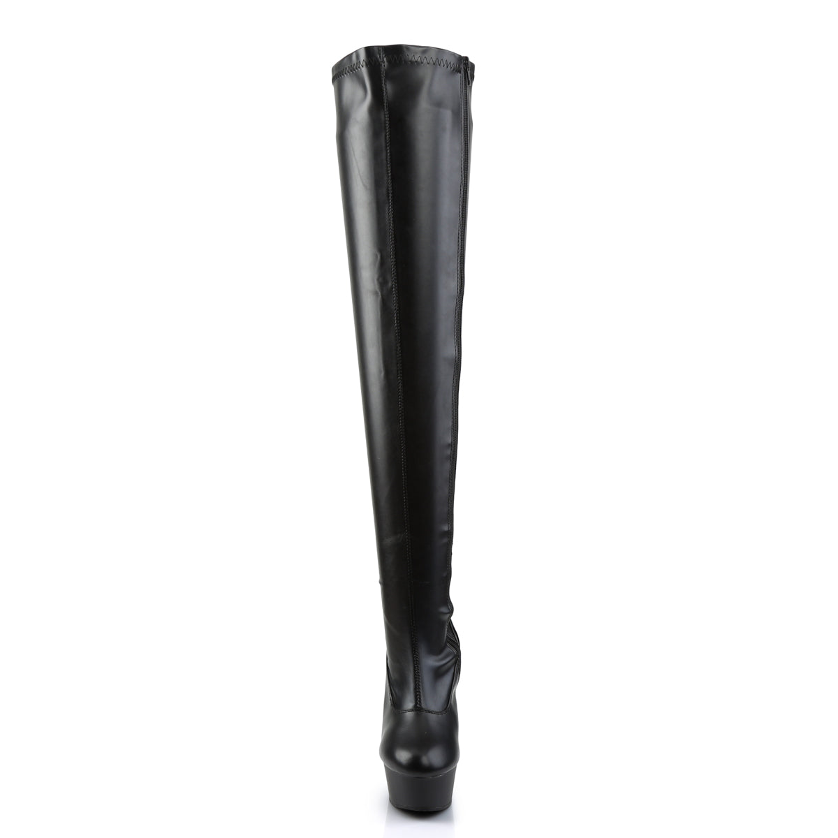 Pleaser Bottes pour femmes DELIGHT-3000 BLK STR FAUX CUIR / BLK MATTE