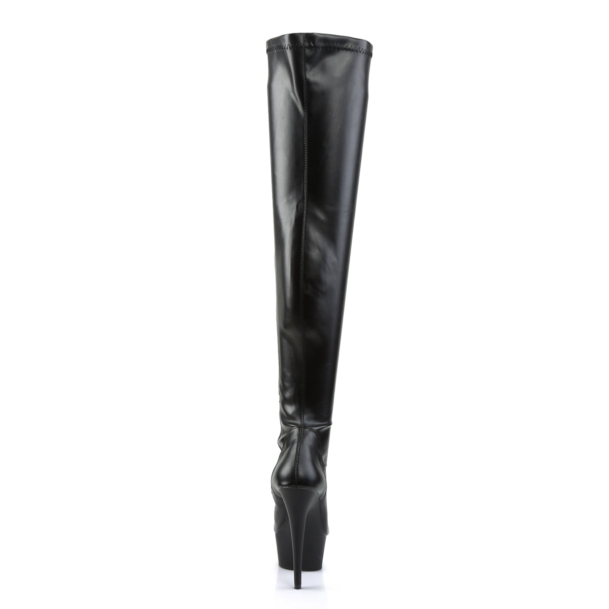 Pleaser Bottes pour femmes DELIGHT-3000 BLK STR FAUX CUIR / BLK MATTE