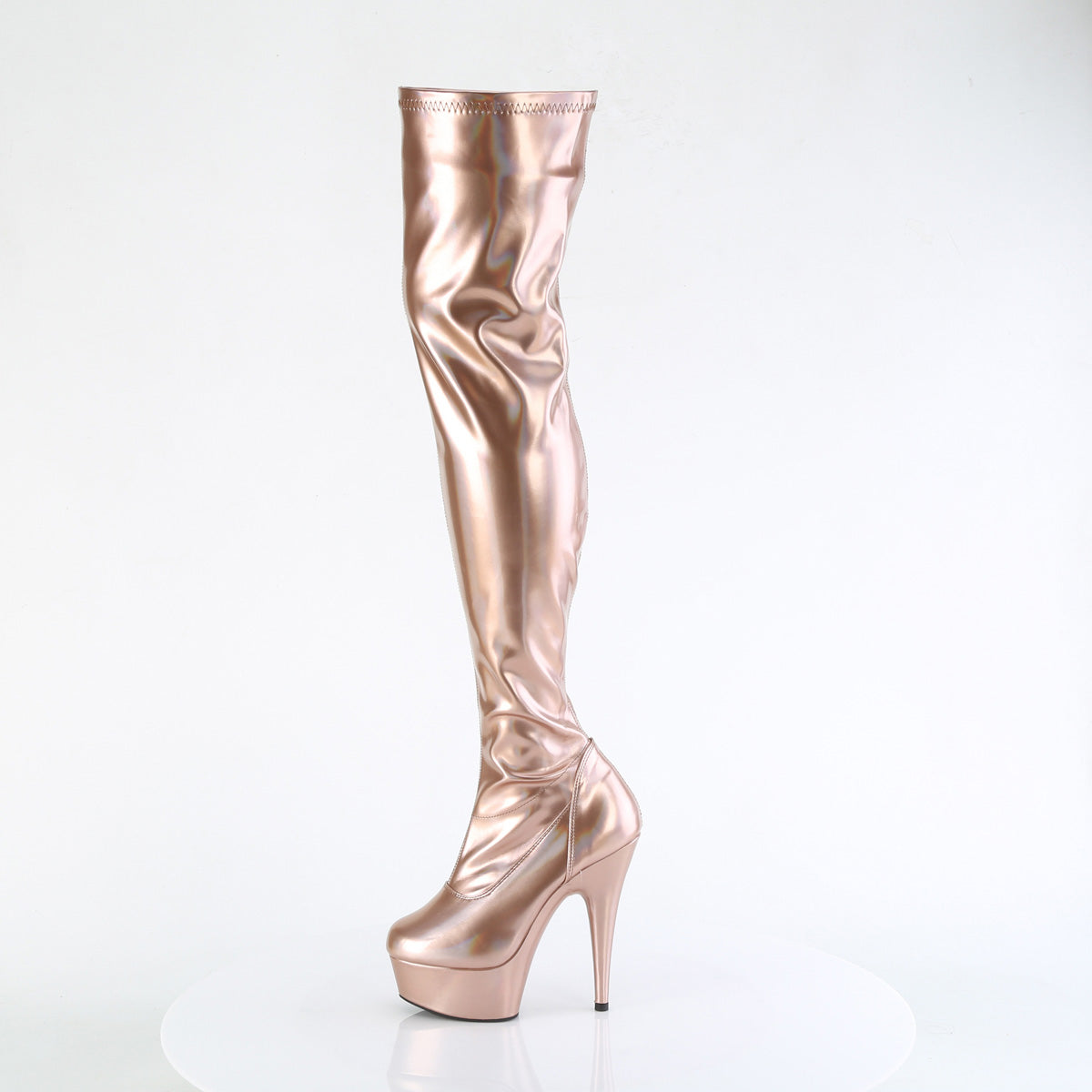 Pleaser   DELIGHT-3000hwr hologramme en or rose pu / m