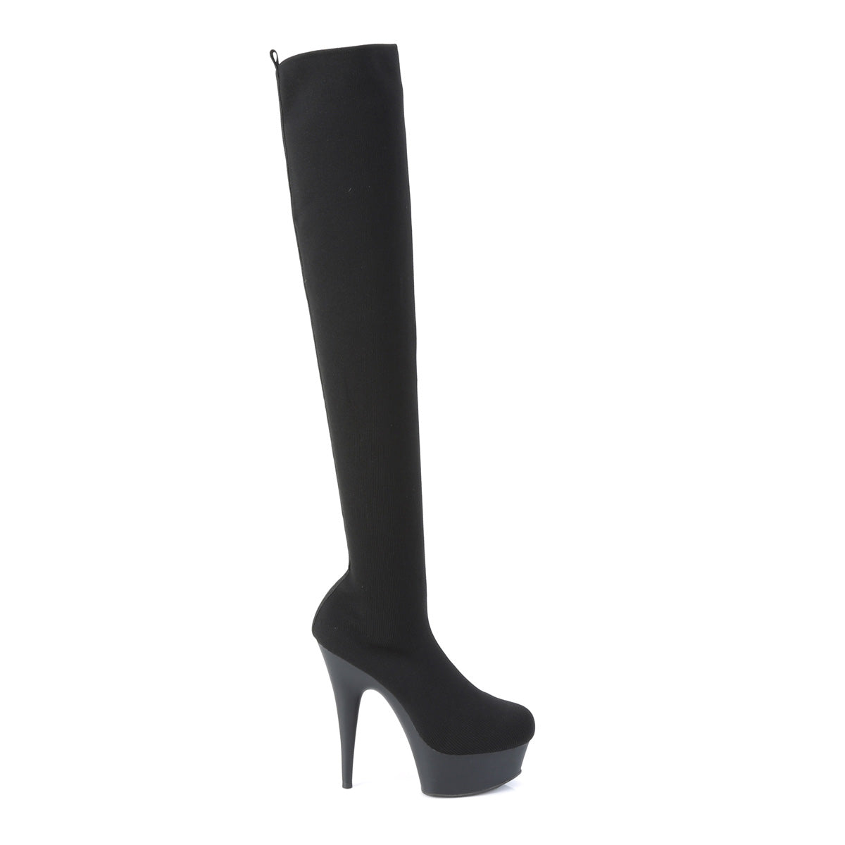 Pleaser Bottes pour femmes DELIGHT-3002-1 blk tricot tricot / blk mat