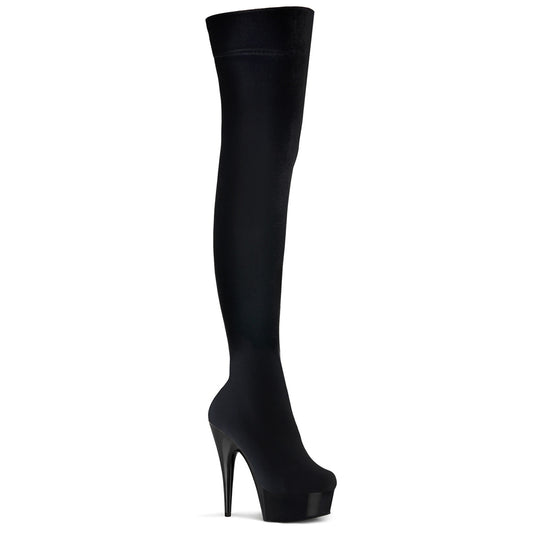 Pleaser Bottes pour femmes DELIGHT-3002 blk str chant / blk