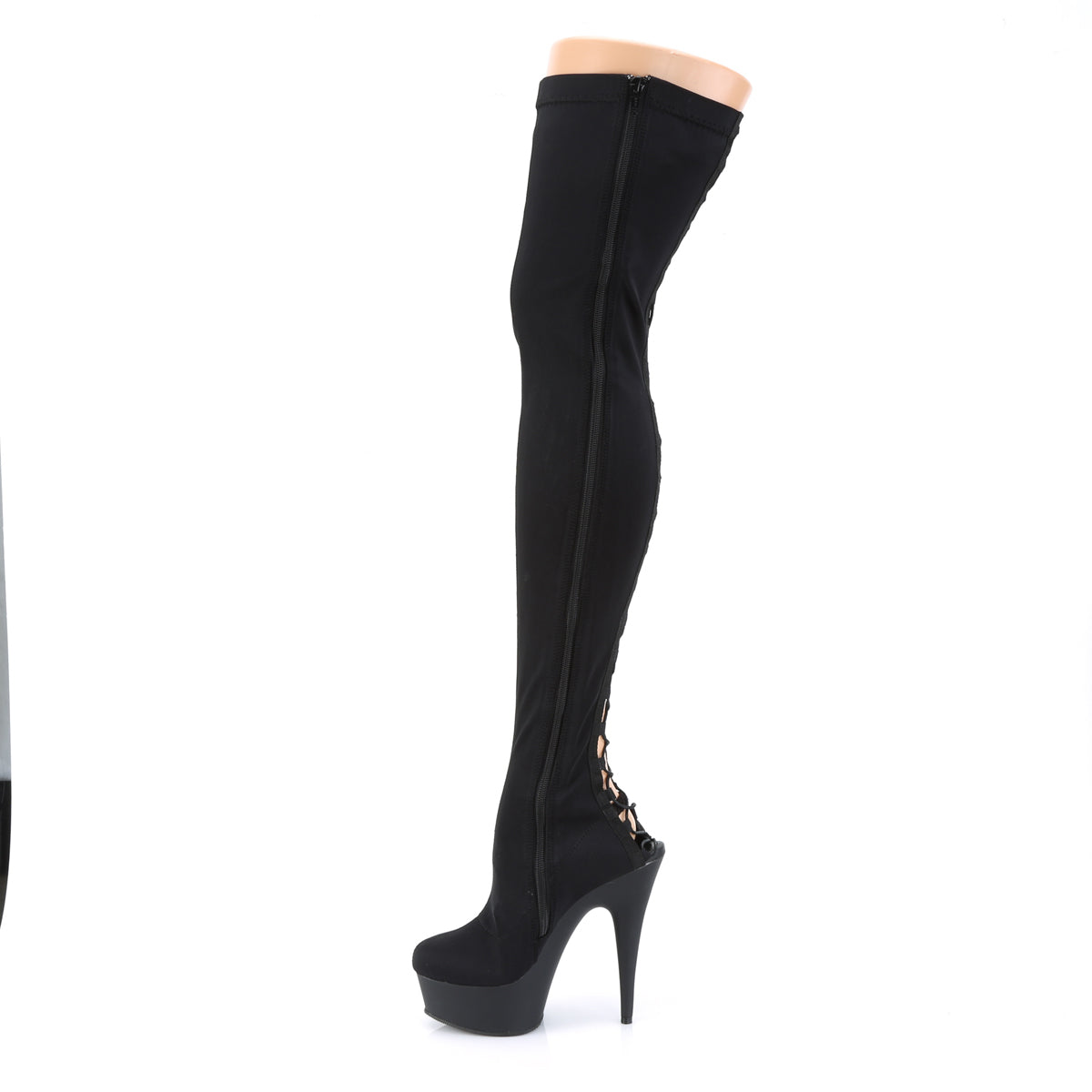Pleaser Bottes pour femmes DELIGHT-3003 blk lycra / blk mat
