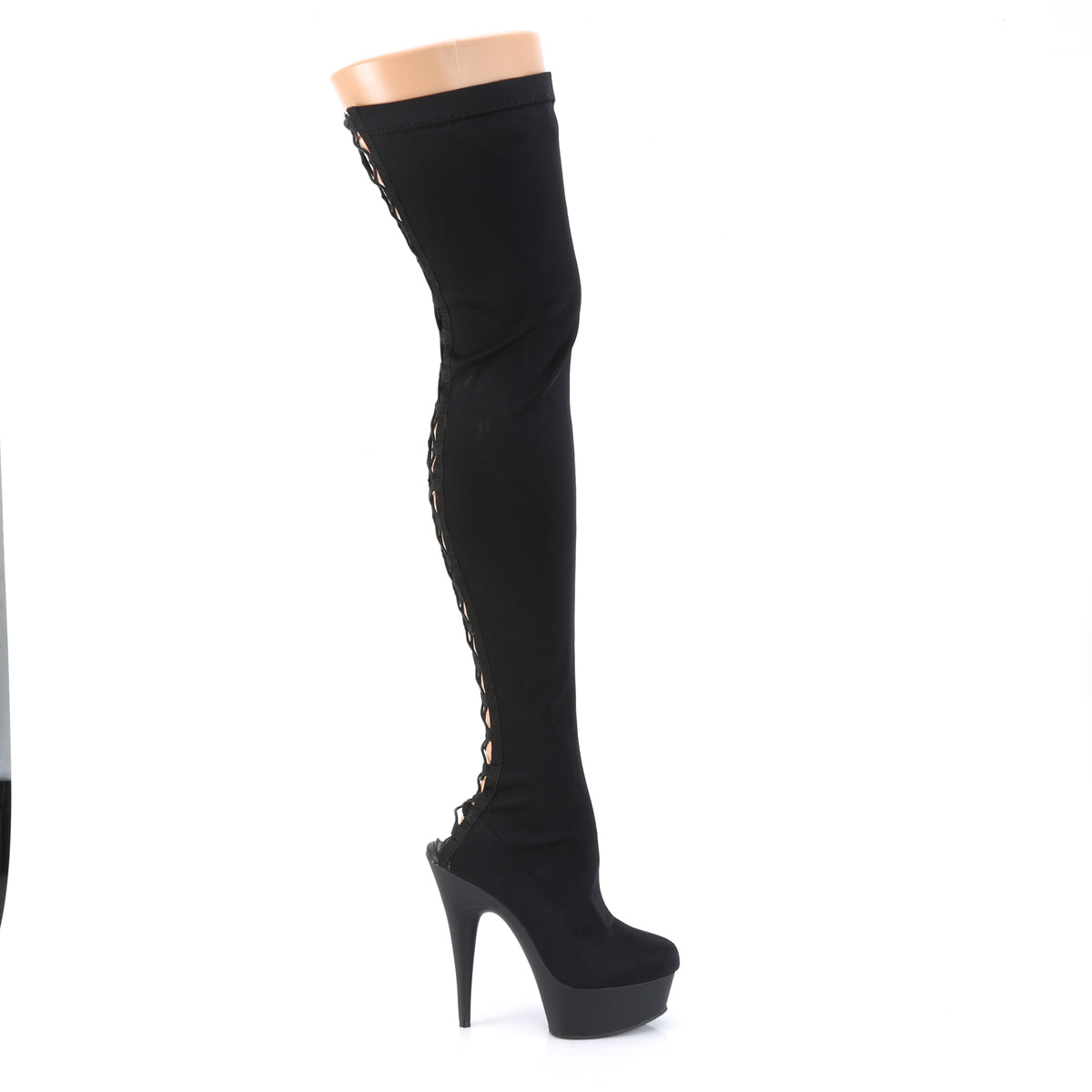 Pleaser Bottes pour femmes DELIGHT-3003 blk lycra / blk mat