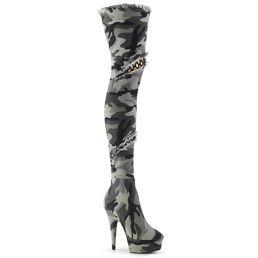 Pleaser Bottes pour femmes DELIGHTTissu Tissu -3005 Camo Str / Tissu Camo Str
