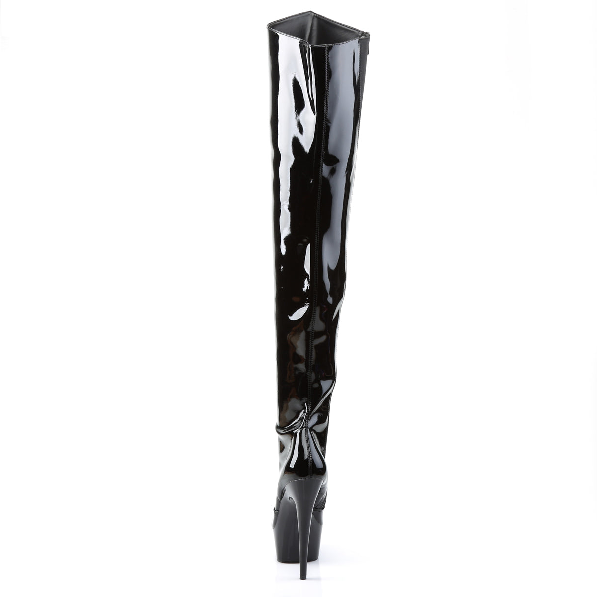 Pleaser Womens Boots DELIGHT-3010 Blk Pat/Blk