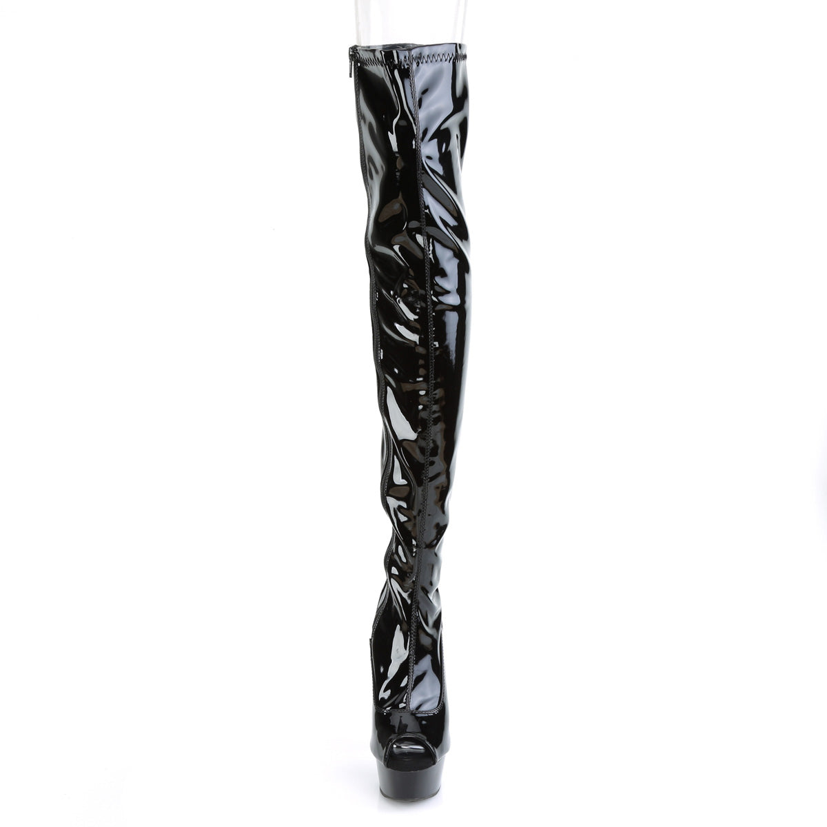 Pleaser Bottes pour femmes DELIGHT-3011 blk str. Pat / blk
