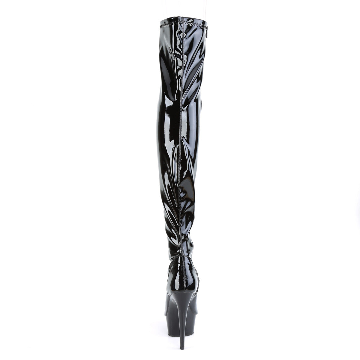 Pleaser Bottes pour femmes DELIGHT-3011 blk str. Pat / blk