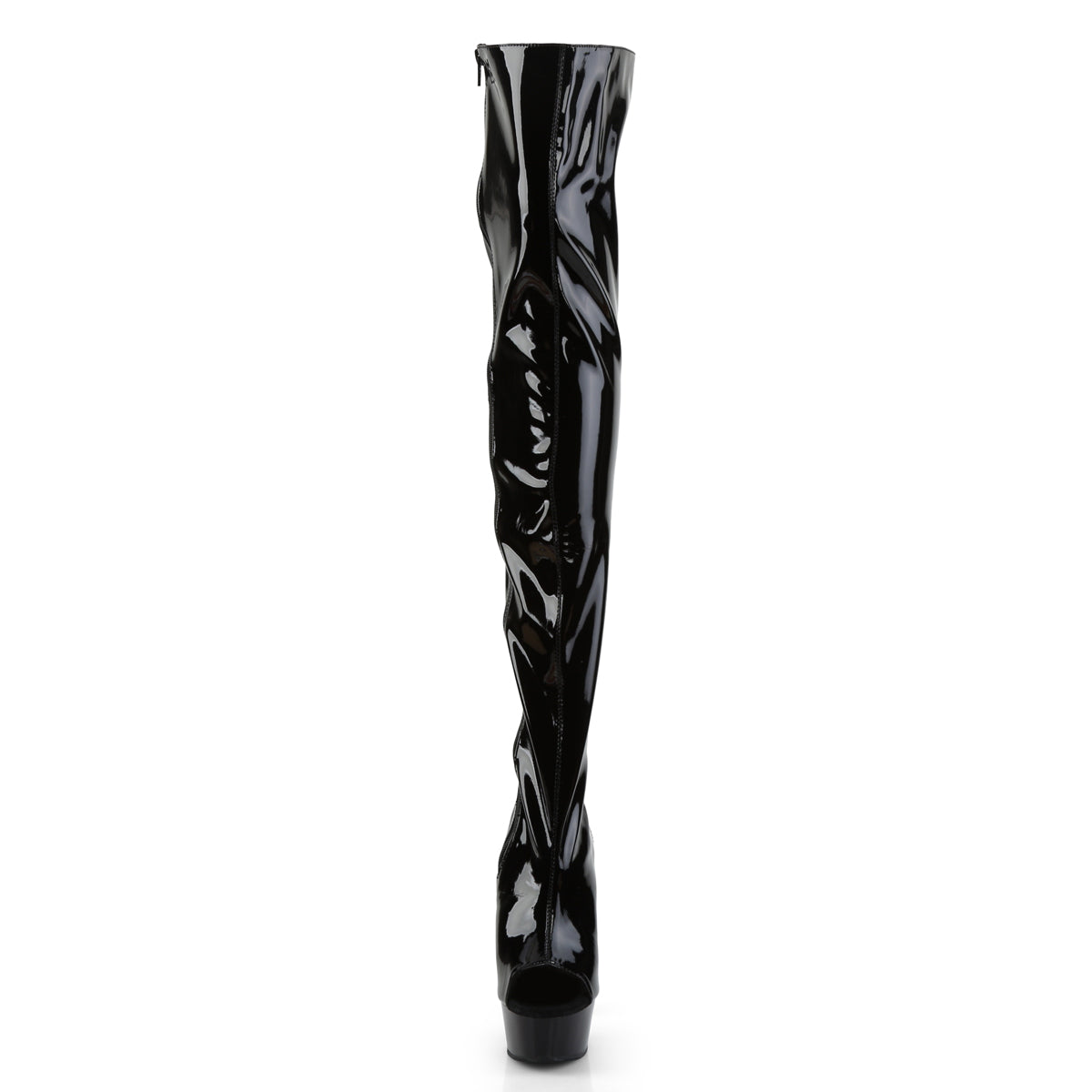 Pleaser Bottes pour femmes DELIGHT-3017 blk str pat / blk