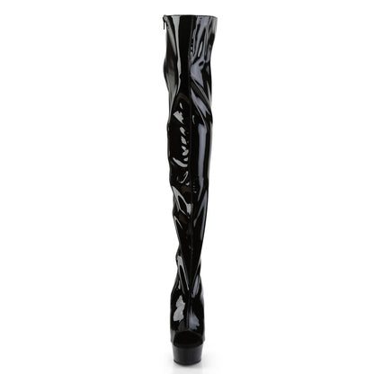 Pleaser Bottes pour femmes DELIGHT-3017 blk str pat / blk