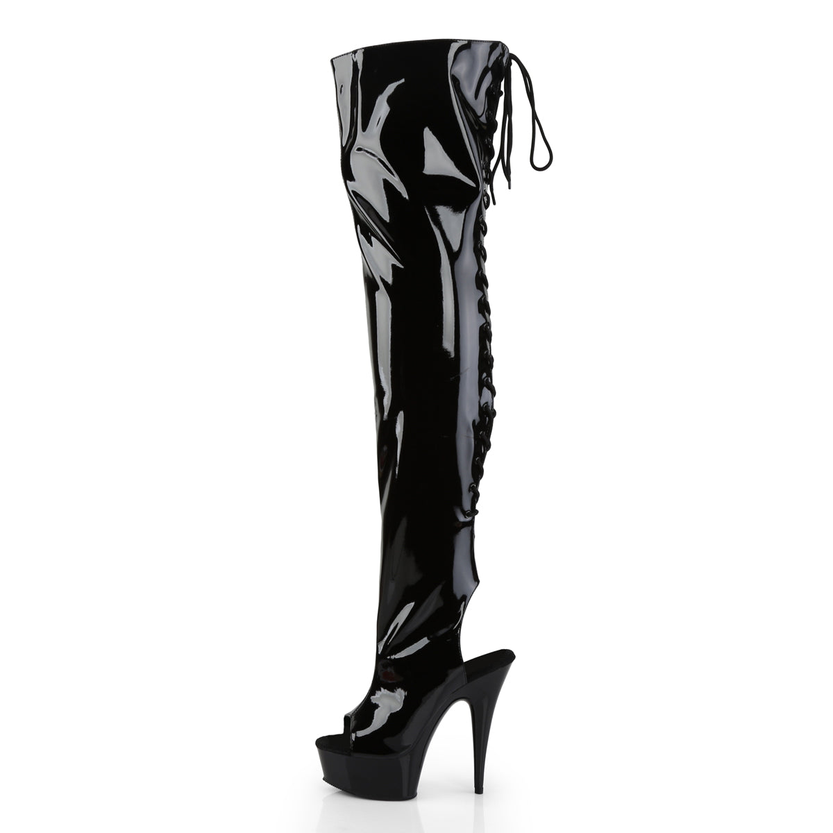 Pleaser Bottes pour femmes DELIGHT-3017 blk str pat / blk