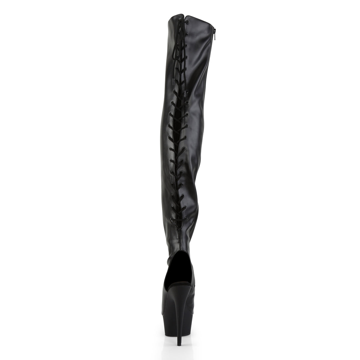 Pleaser Bottes pour femmes DELIGHT-3017 BLK STOR FAUX CUIR / BLK
