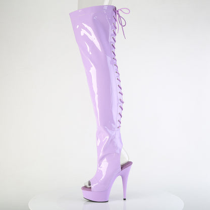 Pleaser Women's Platform Shoes DELIGHT-3017 Lavender Str. Pat/Lavender