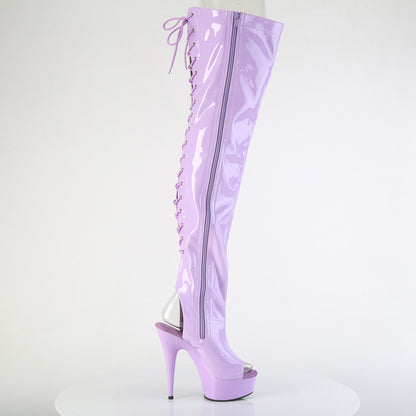 Pleaser Women's Platform Shoes DELIGHT-3017 Lavender Str. Pat/Lavender