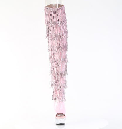 Pleaser Women's Platform Shoes DELIGHT-3017HG-RSF B. Pink Holo Pat/Clr
