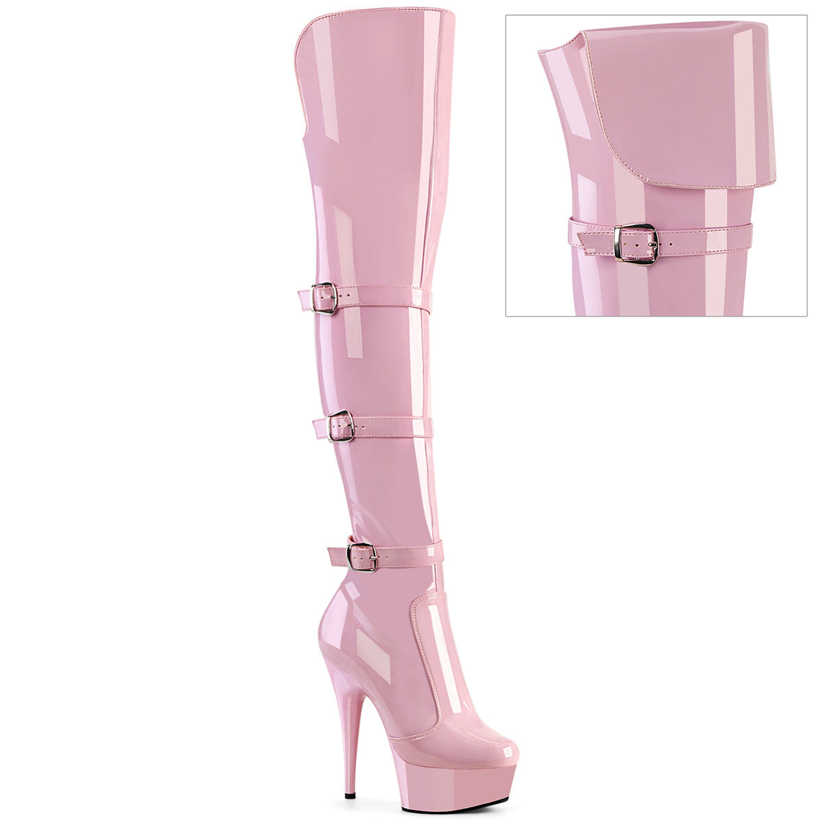 Pleaser   DELIGHT-3018 B. Str. Pat / b. Rose