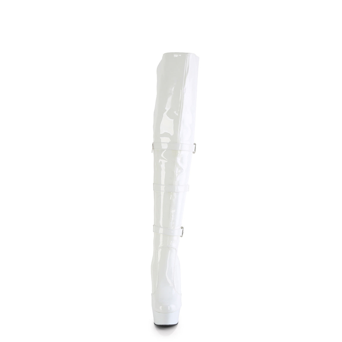 Pleaser   DELIGHT-3018 Wht Str. Pat / wht