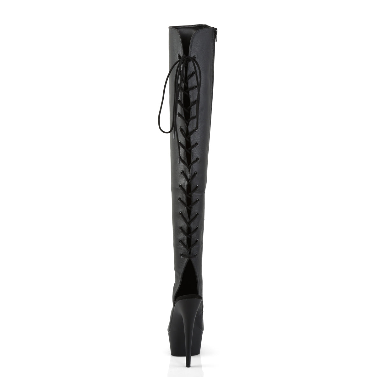 Pleaser Bottes pour femmes DELIGHT-3019 Blk Faux Cuir / Blk Matte