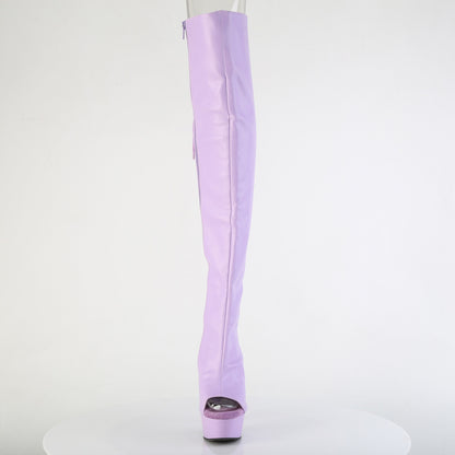Pleaser Women's Platform Shoes DELIGHT-3019 Lavender Faux Leather/Lavender Matte