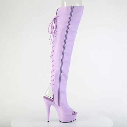 Pleaser Women's Platform Shoes DELIGHT-3019 Lavender Faux Leather/Lavender Matte