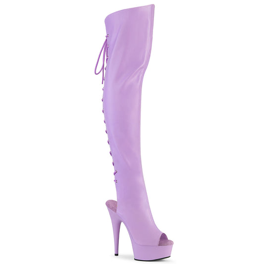 Pleaser Women's Platform Shoes DELIGHT-3019 Lavender Faux Leather/Lavender Matte