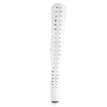 Pleaser   DELIGHT-3022 WHT STR PAT / WHT