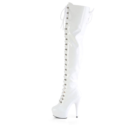Pleaser   DELIGHT-3022 WHT STR PAT / WHT