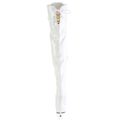 Pleaser   DELIGHT-3022 WHT STR PAT / WHT