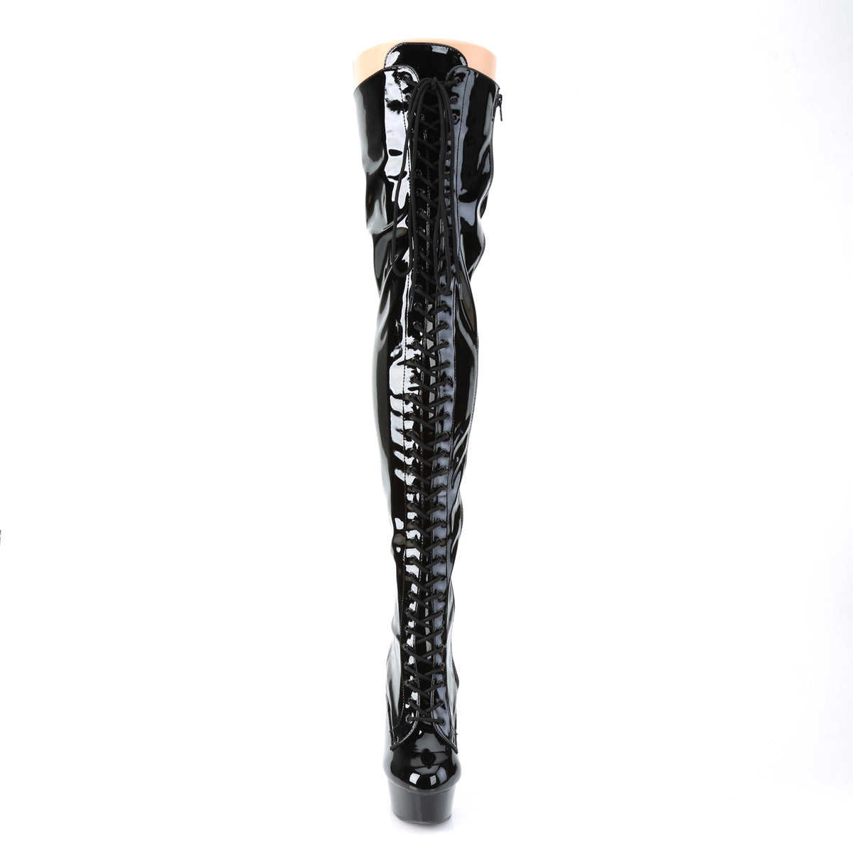 Pleaser Bottes pour femmes DELIGHT-3023 blk str pat / blk