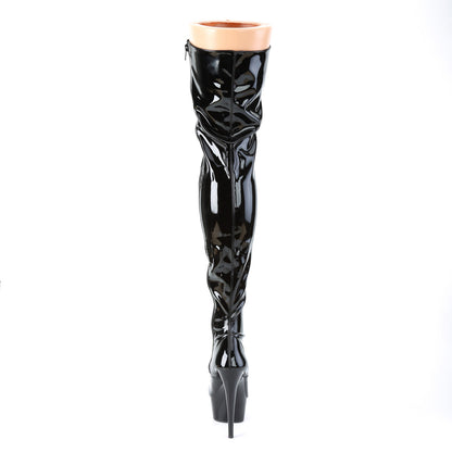 Pleaser Bottes pour femmes DELIGHT-3023 blk str pat / blk