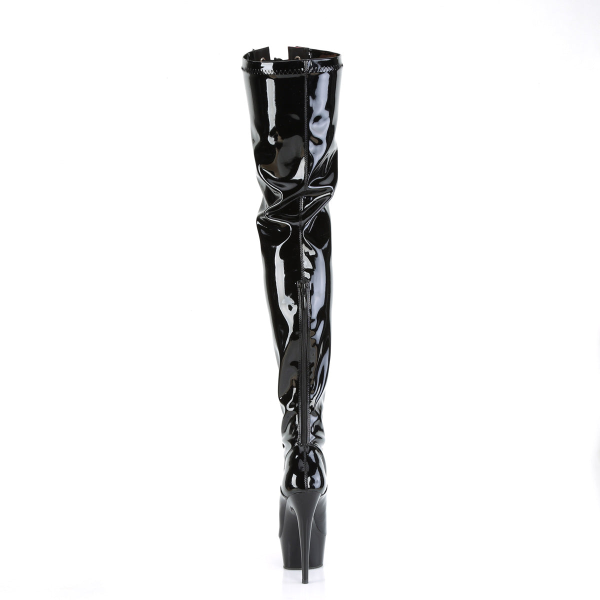 Pleaser  Des bottes DELIGHT-3027 blk-rouge str. Pat / blk