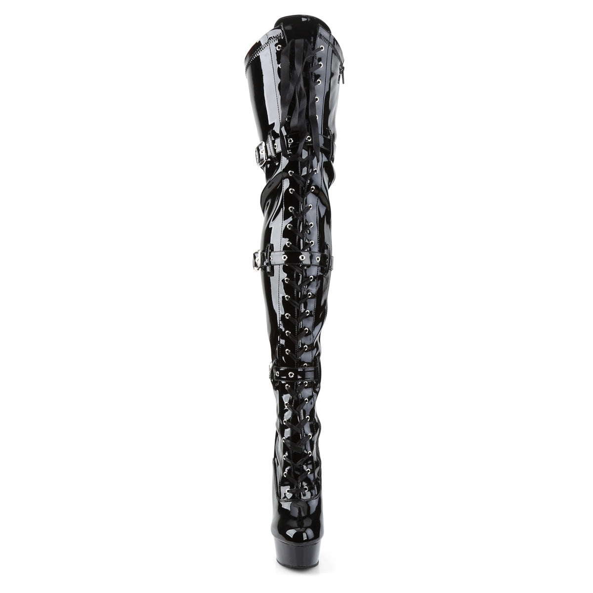 Pleaser Bottes pour femmes DELIGHT-3028 blk str pat / blk