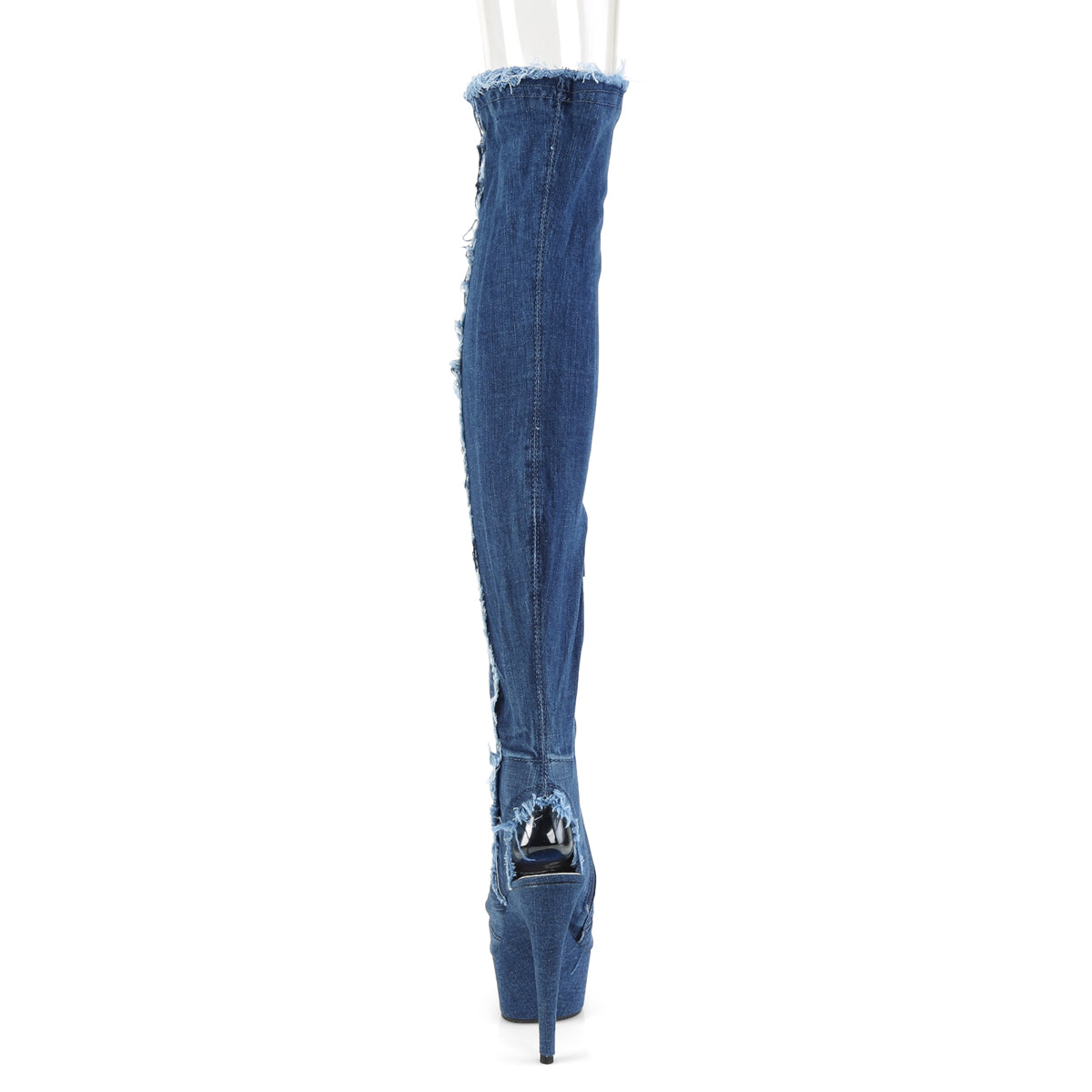 Pleaser Bottes pour femmes DELIGHT-3030 Denim Blue Str Tissu