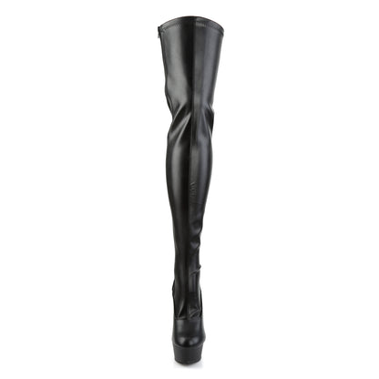 Pleaser Bottes pour femmes DELIGHT-3063 BLK STOR FAUX CUIR / BLK