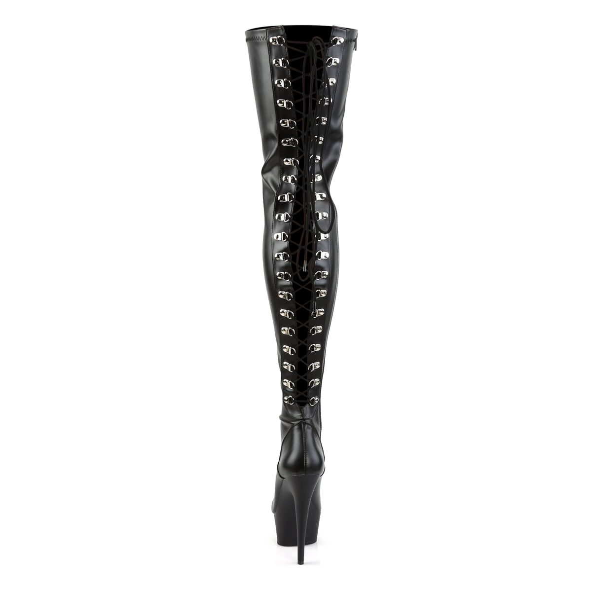 Pleaser Bottes pour femmes DELIGHT-3063 BLK STOR FAUX CUIR / BLK