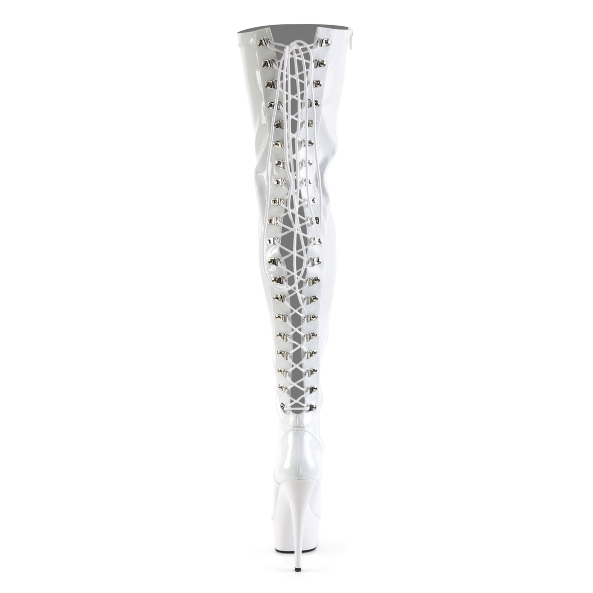 Pleaser Bottes pour femmes DELIGHT-3063 wht str pat / wt