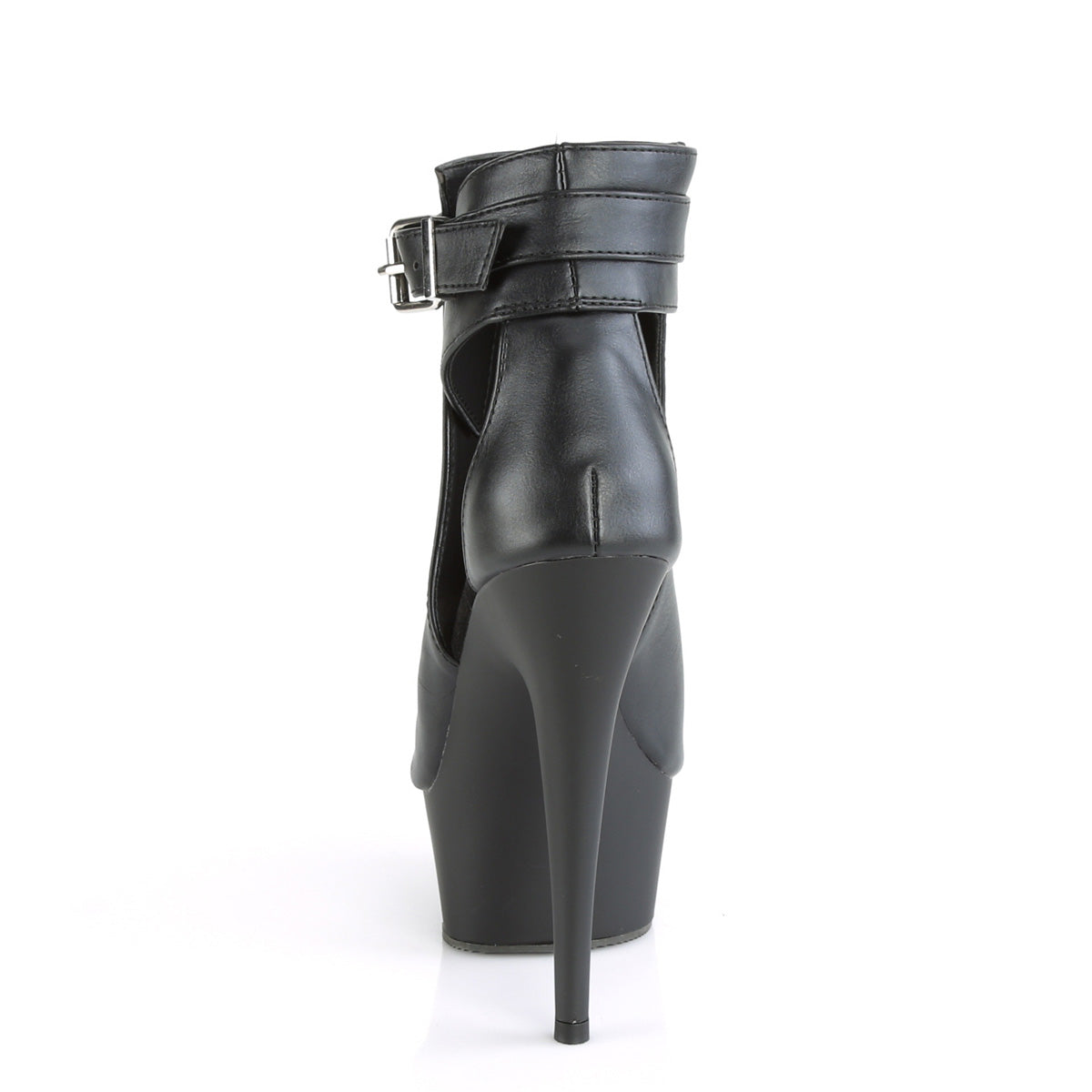 Pleaser Womens Ankle Boots DELIGHT-600-10 Blk Faux Leather/Blk Matte