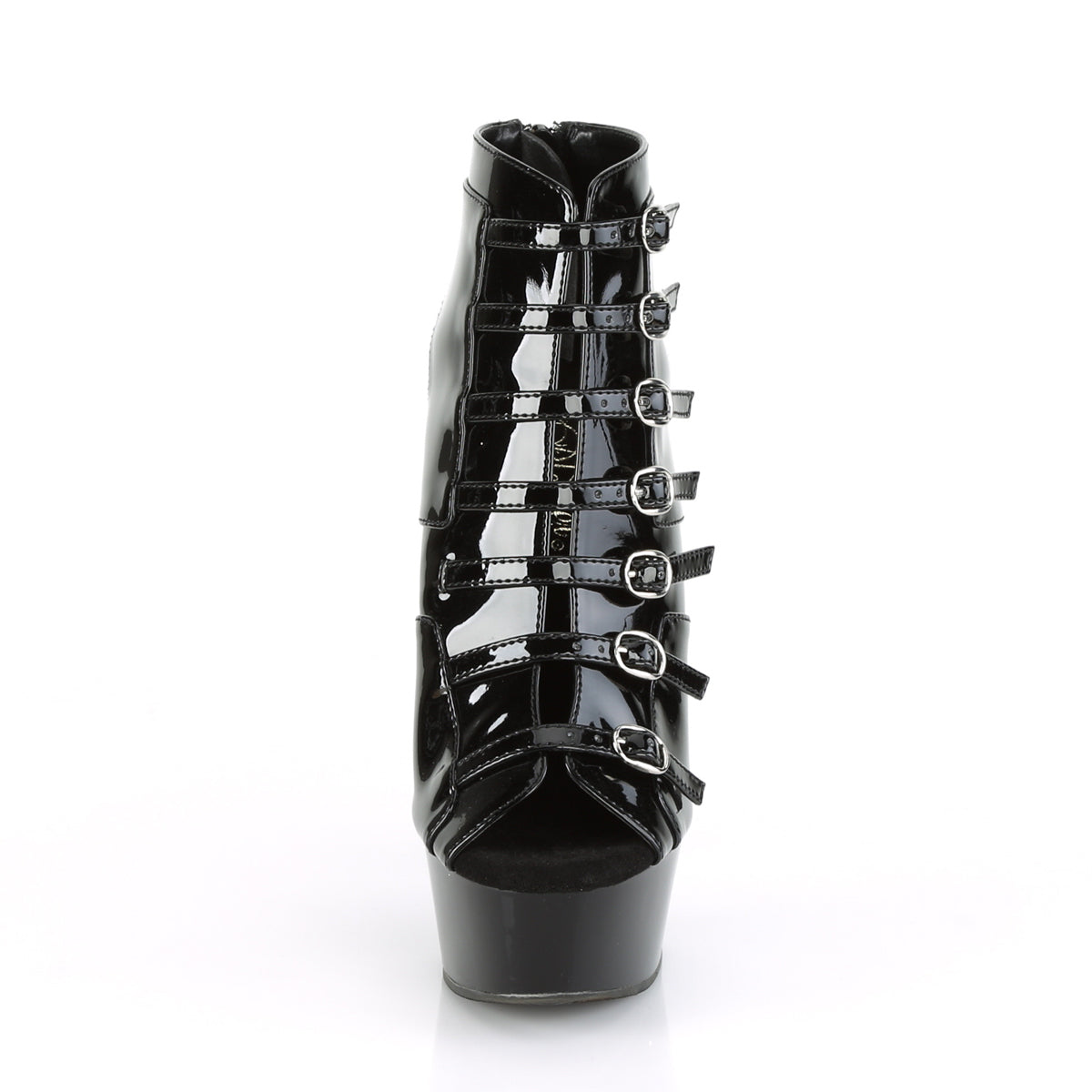 Pleaser Bottines pour femmes DELIGHT-600-11 BLK PAT / BLK