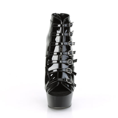 Pleaser Bottines pour femmes DELIGHT-600-11 BLK PAT / BLK